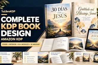 design your KDP book cover, interior, a plus content and 3d mockup