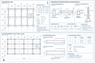 create structural drawings, foundation plans reinforcement details, calculations