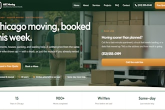 build a professional moving company website