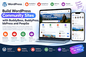 build wordpress community sites with buddyboss, buddypress, bbpress and peepso