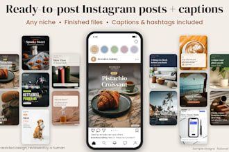 create ready to post instagram posts with captions