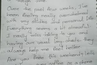 write neat handwritten notes and documents