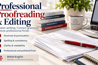 proofread and edit your documents in british english