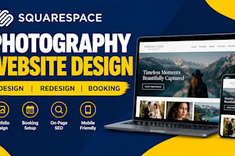 design or redesign a squarespace website for photographers