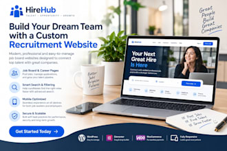build recruitment website, job board website and staffing agency website pro