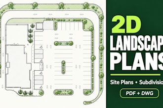 draw 2d landscape plans, site plans and subdivision layouts in autocad