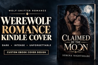 create a werewolf romance kindle book cover