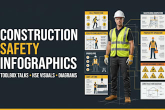 design construction safety infographics and toolbox talk diagrams