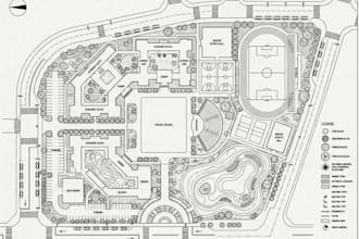 design 2d landscape plan, site plan, backyard, and garden
