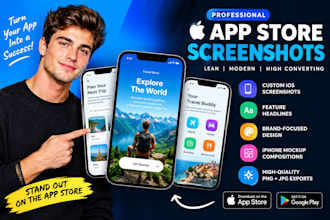 design app store screenshots for ios apps with aso focused visual designs iphome