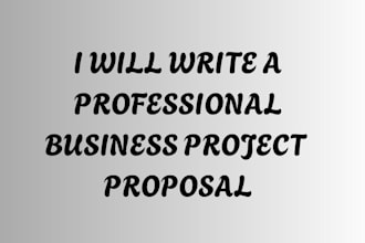 write a professional business project proposal