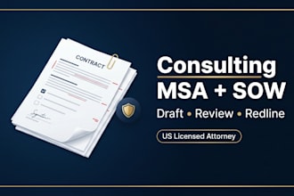 draft professional services msa terms and legal contracts