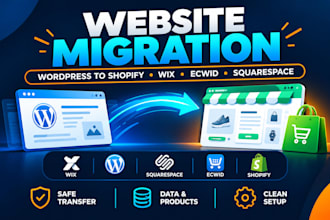 migrate wordpress website to shopify wix ecwid squarespace migration to shopify