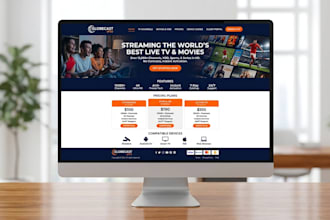 create a responsive iptv website landing page and member portal