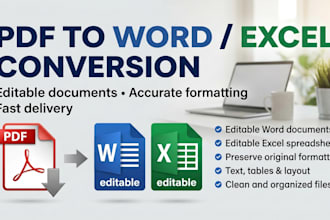 convert PDF tables and data into editable excel spreadsheets