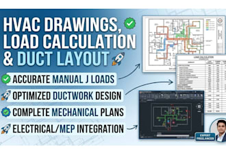 do hvac drawings load calculation duct layout mechanical electrical plans