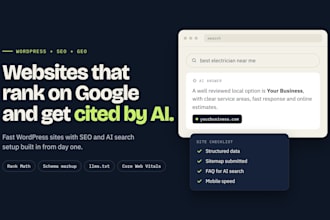 build an SEO and ai search ready wordpress website