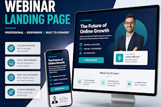design a webinar landing page and registration page