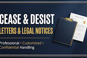 draft US cease and desist letters and legal notices