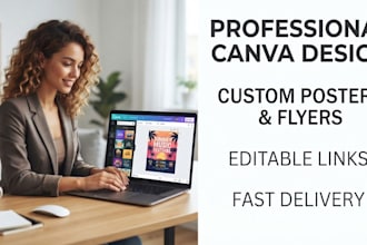 design professional custom canva posters, flyers, graphics
