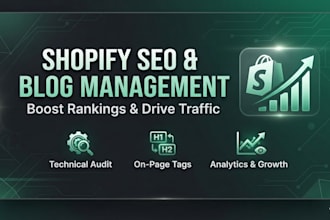 do shopify SEO site audit, optimize blog posts and content