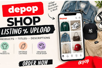 optimize depop listings and upload products to your depop shop
