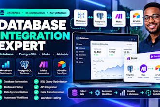 connect metabase postgresql make and airtable database