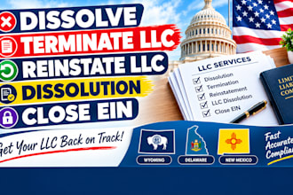 dissolve terminate llc reinstate llc dissolution close ein