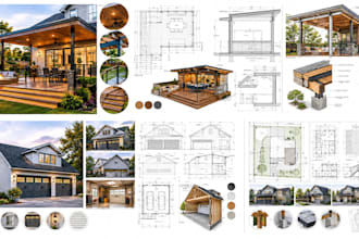 draw deck renovation patio cover, garage addition permit, construction drawings