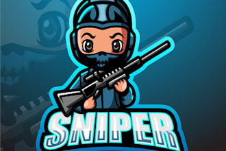 design abstract impressive sniper logo
