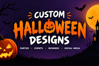 design unique halloween flyers, posters, and social media graphics