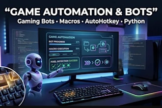 develop custom game automation, gaming bot, video game bot and autohotkey script