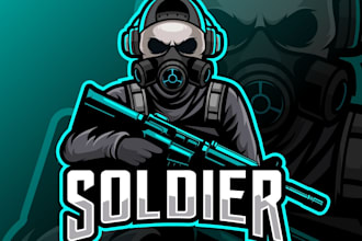 make modern professional soldier logo