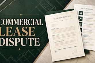 draft a commercial lease dispute letter and issues summary