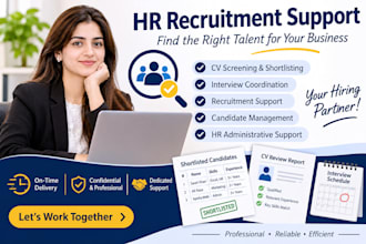 job posting, CV screening, recruitment assistance