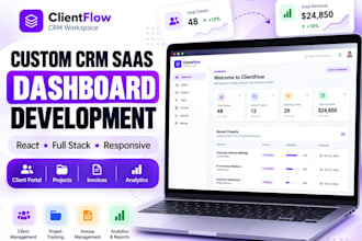 develop custom CRM saas dashboard using react