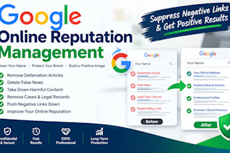 do online reputation management, ORM, services to suppress negative links