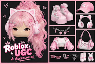 do custom roblox ugc accessories hairs and outfits for roblox 3d model avatar