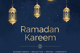 design luxury jummah mubarak post, islamic social media and mosque flyer