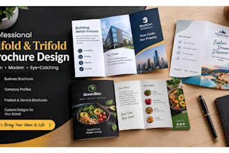 do bifold brochure, trifold brochure and catalogue design