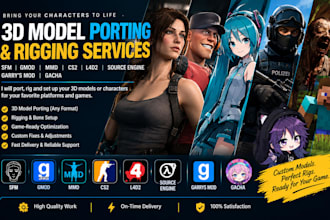 port or rig sfm model gmod character mmd cs2 l4d2 source engine garrys mod gacha