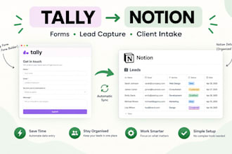 connect tally forms to notion database for lead capture and client intake