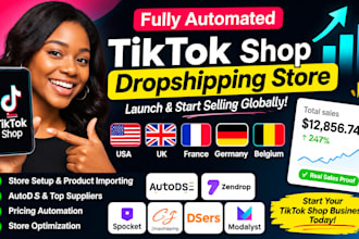 setup USA UK belgium germany france tik tok tiktok dropshipping shop creation
