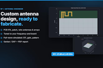 design and simulate your pcb, patch or wire antenna with gerber files