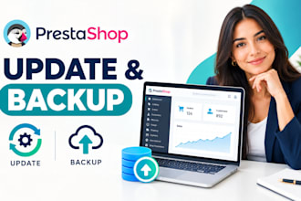 update your prestashop store and create a website backup