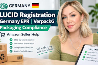 help with lucid registration, germany epr, verpackg, packaging compliance