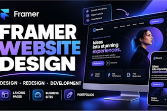 design framer website, framer landing page, framer website design
