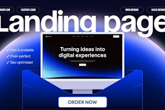 design a landing page, website UI and web design in figma