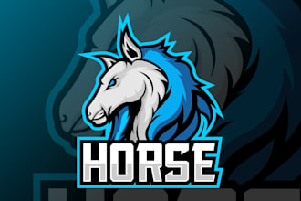 do elegant amazing horse logo