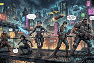 draw special comic illustration or graphic novel